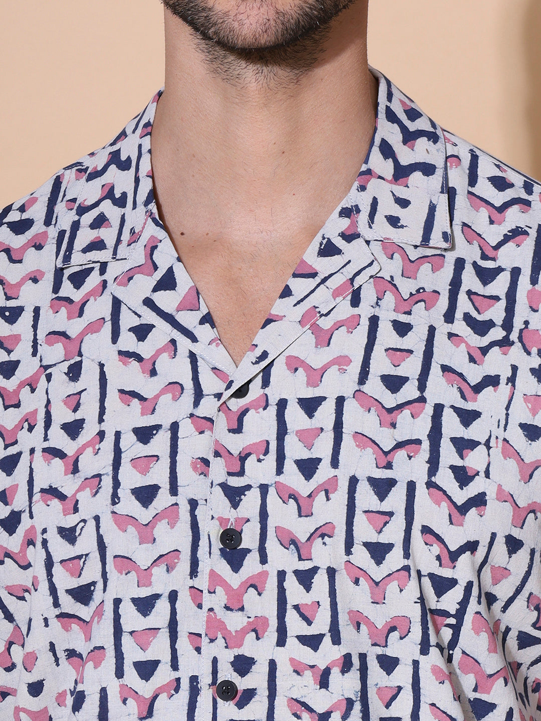 Dabu Mud Resist Multicolor Hand Block Shirt