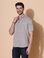 Handcrafted Ikat Green Cotton Shirt