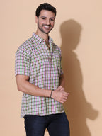 Handcrafted Ikat Green Cotton Shirt