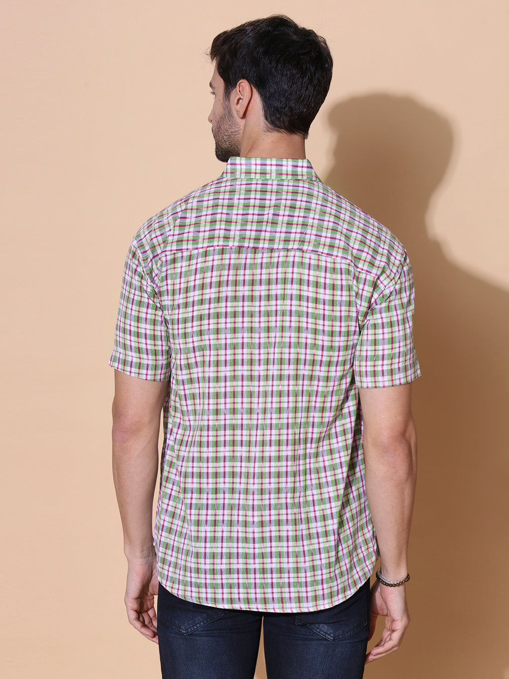 Handcrafted Ikat Green Cotton Shirt