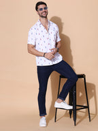 Handcrafted Ikat White Cotton Shirt