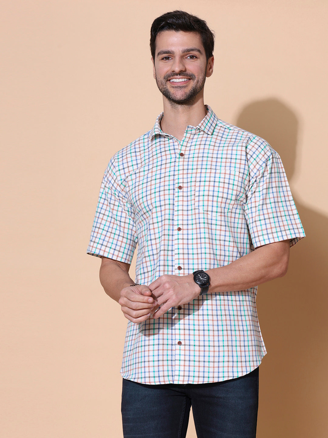 Authentic Khadi Light Green Half Sleeve Shirt