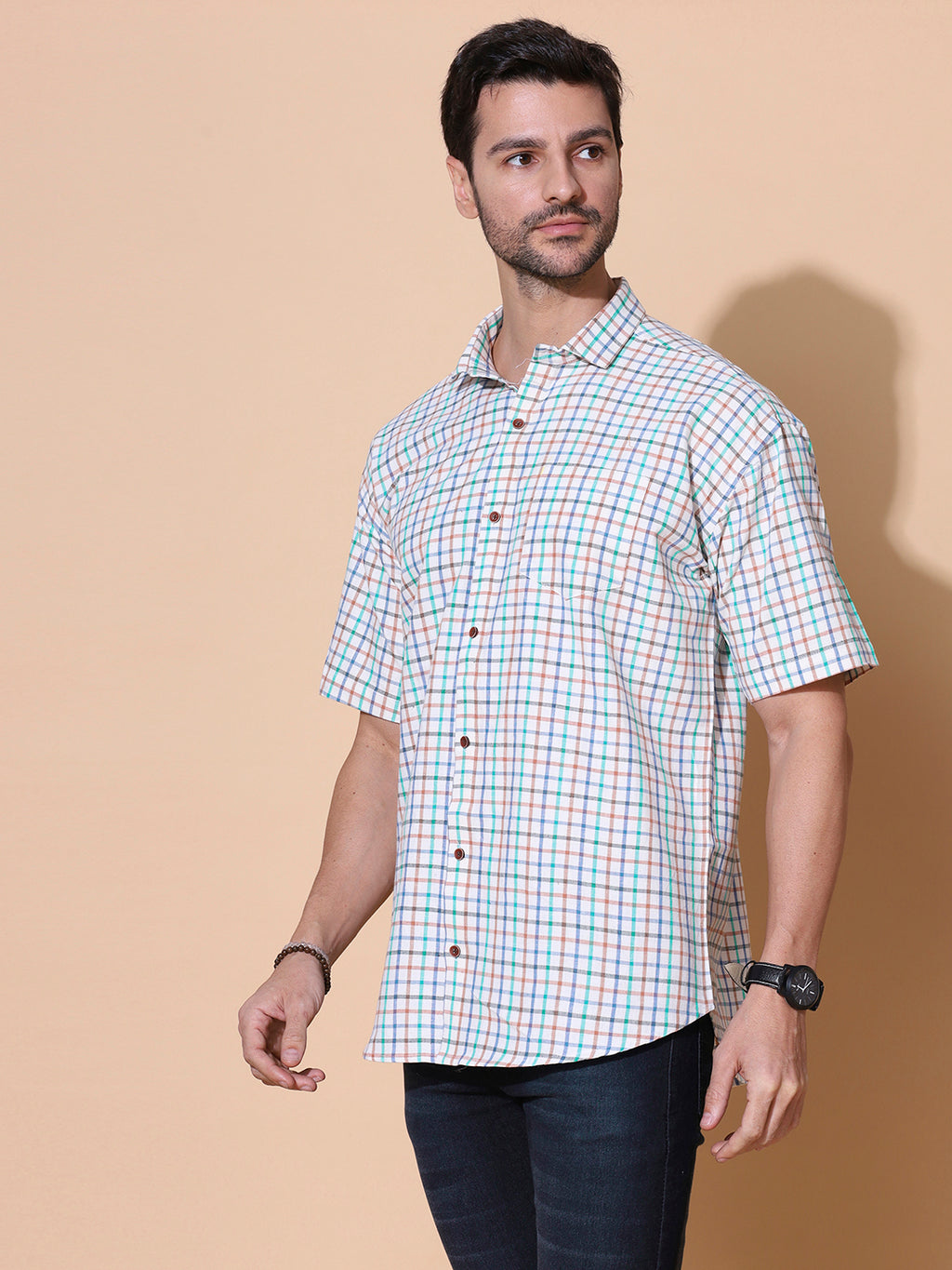 Authentic Khadi Light Green Half Sleeve Shirt