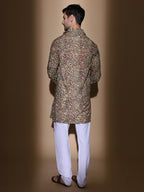 Kalamkari Cotton Sage Multicolor Medium Kurta