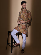 Kalamkari Cotton Rust Multicolor Medium Kurta