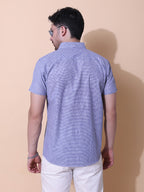Authentic Khadi Sky Indigo Half Sleeve Shirt