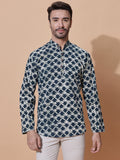 Dabu Mud Resist Indigo Hand Block Cotton Short Kurta