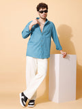 Handloom Cotton Blue Solid Shirt