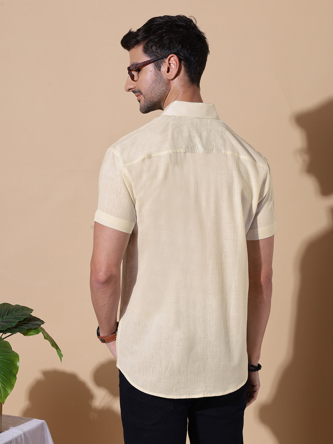 Authentic Khadi Green Half Sleeve Shirt