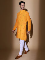 Handloom Cotton Mustard Long Kurta