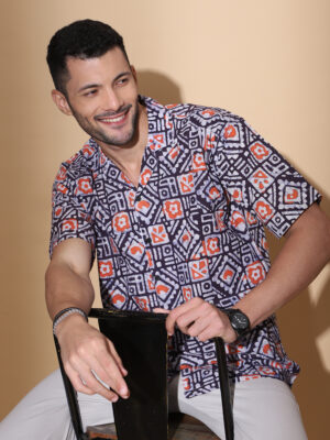 Batik Handblock Wax Resist Print Shirt