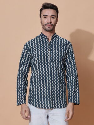 MOSHI Dabu Print Cotton Short Kurta