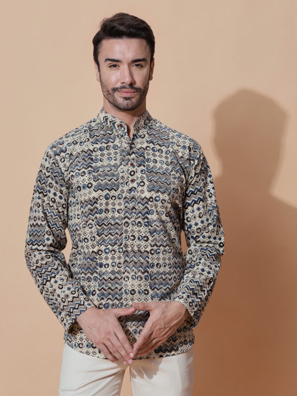 MOSHI Kalamkari Print Cotton Short Kurta