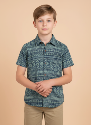 Moshi Boys Ajrakh Cotton Shirts